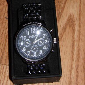 August Steiner Swiss Quartz Dual Time Zone Multifunction Bracelet Watch
